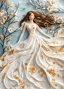 Abstract Flowers Woman 49