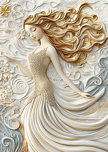 Abstract Flowers Woman 60