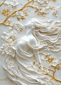 Abstract Flowers Woman 84