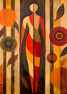 Abstract Flowers Woman 213
