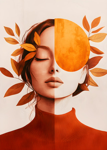 Abstract Flowers Woman 207