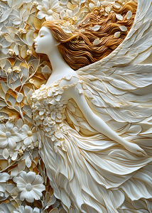 Abstract Flowers Woman 35