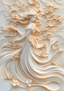 Abstract Flowers Woman 50