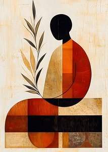 Abstract Flowers Woman 203