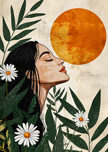 Abstract Flowers Woman 172