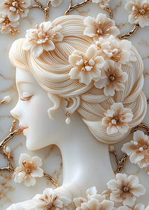 Abstract Flowers Woman 159