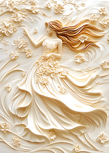 Abstract Flowers Woman 42
