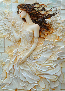 Abstract Flowers Woman 95