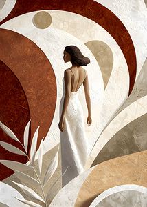 Abstract Flowers Woman 245