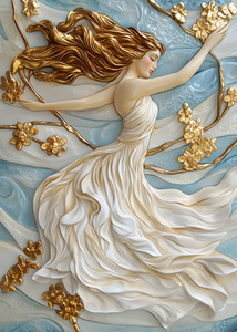 Abstract Flowers Woman 96