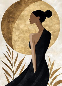 Abstract Flowers Woman 222