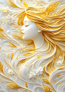 Abstract Flowers Woman 2