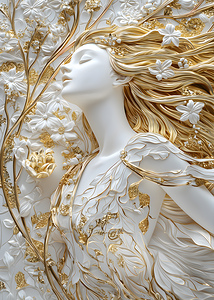 Abstract Flowers Woman 4