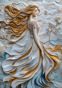 Abstract Flowers Woman 155