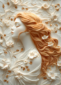 Abstract Flowers Woman 13