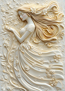 Abstract Flowers Woman 74