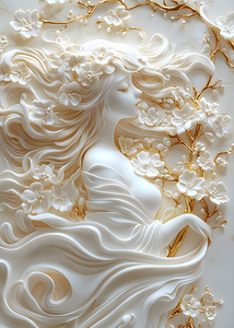 Abstract Flowers Woman 86
