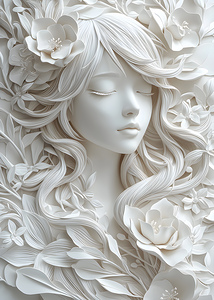 Abstract Flowers Woman 78