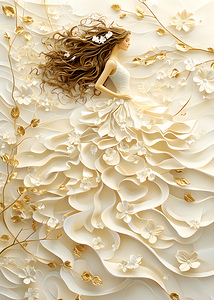 Abstract Flowers Woman 109