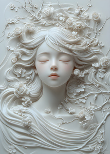 Abstract Flowers Woman 126