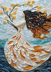 Abstract Flowers Woman 93