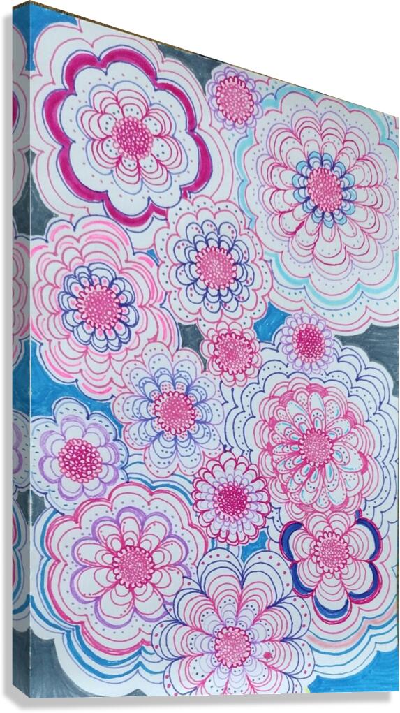 Abstract flowers Canvas Print