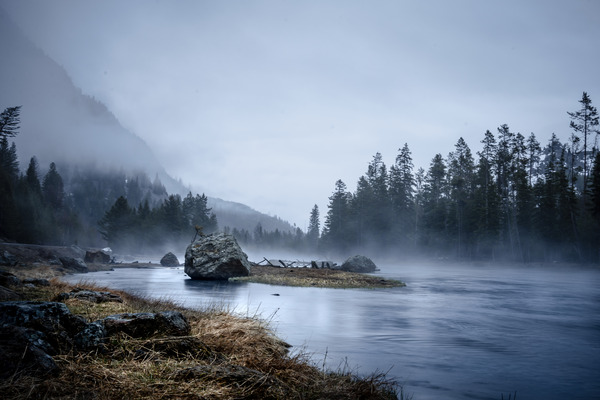 Cold Yellowstone Mornings by Reagos Photos