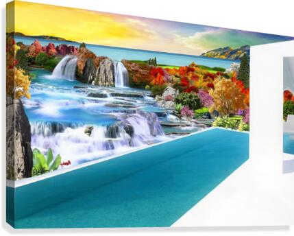 WHITE POOL Canvas Print
