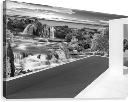WHITE POOL bw Canvas Print