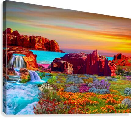 DESERT FALLS Canvas Print