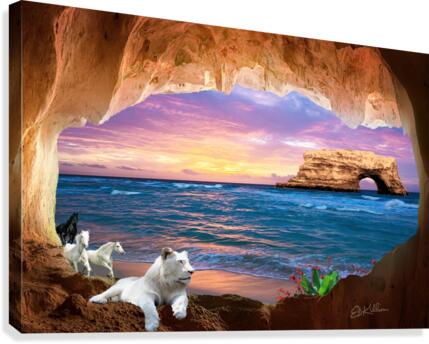 CAVE BEACH Canvas Print
