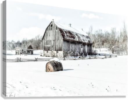 WINTER BARN Canvas Print