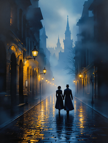 Dramatic Evening Stroll Through European Streets by HASAG