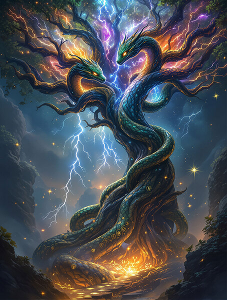 Colossal Serpent Tree of Elemental Magic by HASAG