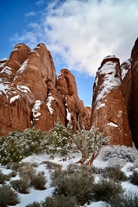 Sand Dune Arch Entrance Winter