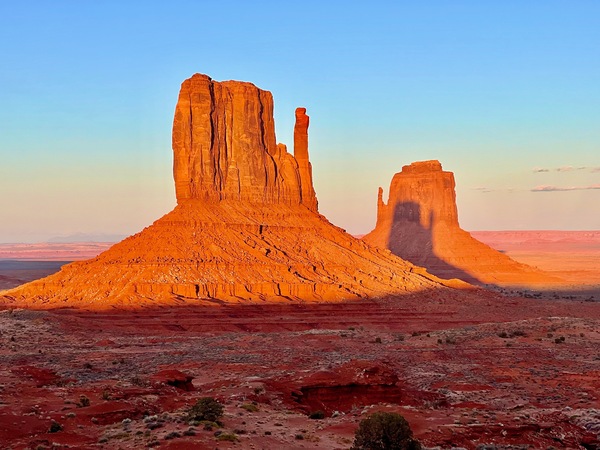 Monument Valley Mittens W Shadow by Tom Fritz