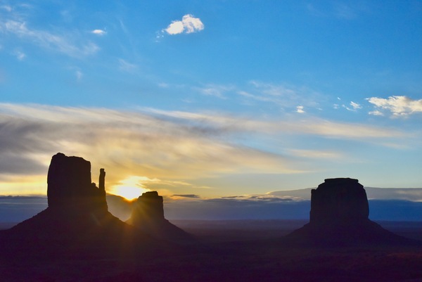 Monument Valley Mittens at Sunrise by Tom Fritz
