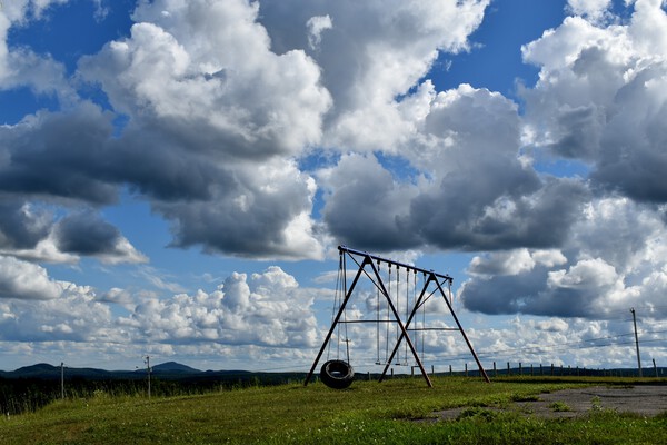 The park under a summer sky by Laprise