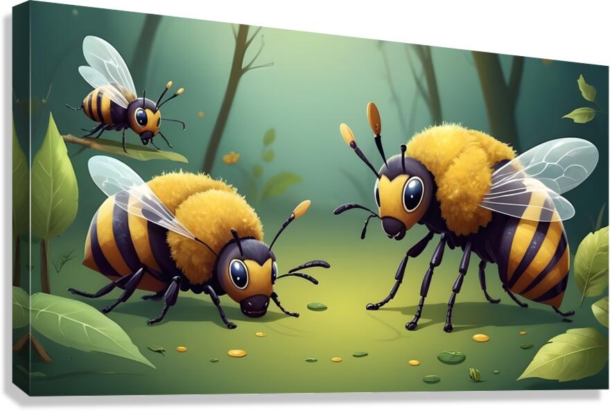 les abeilles  Canvas Print