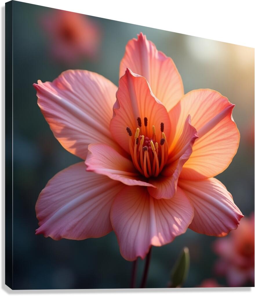 Flux Dev Create a series of artistic flower image Canvas Print