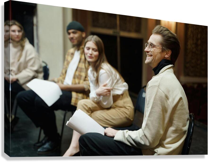 Actors Practicing Canvas Print