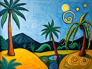 Vibrant Tropical Landscape
