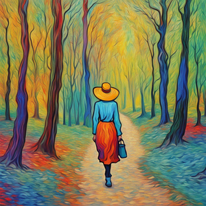 Walking through the forest 56