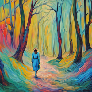 Walking through the forest 54