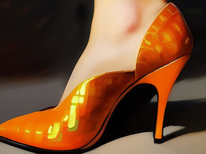 High heels orange 