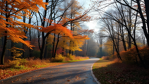 Serene Autumn Forest Pathway
