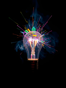 Exploding Neon Light Bulb