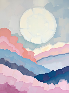 Abstract Moonlit Landscape