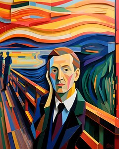 Cubist Interpretation of The Scream