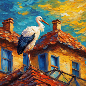 A Feathered Friend on the Roof 2